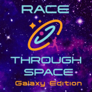 Race Through Space logo over starry background