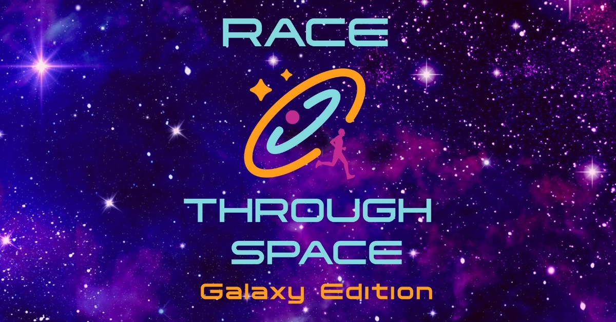 Race Through Space logo over starry background