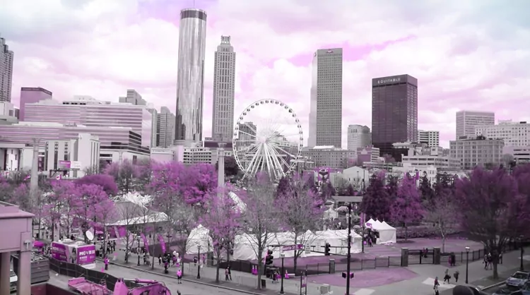 Atlanta in gray and purple colors