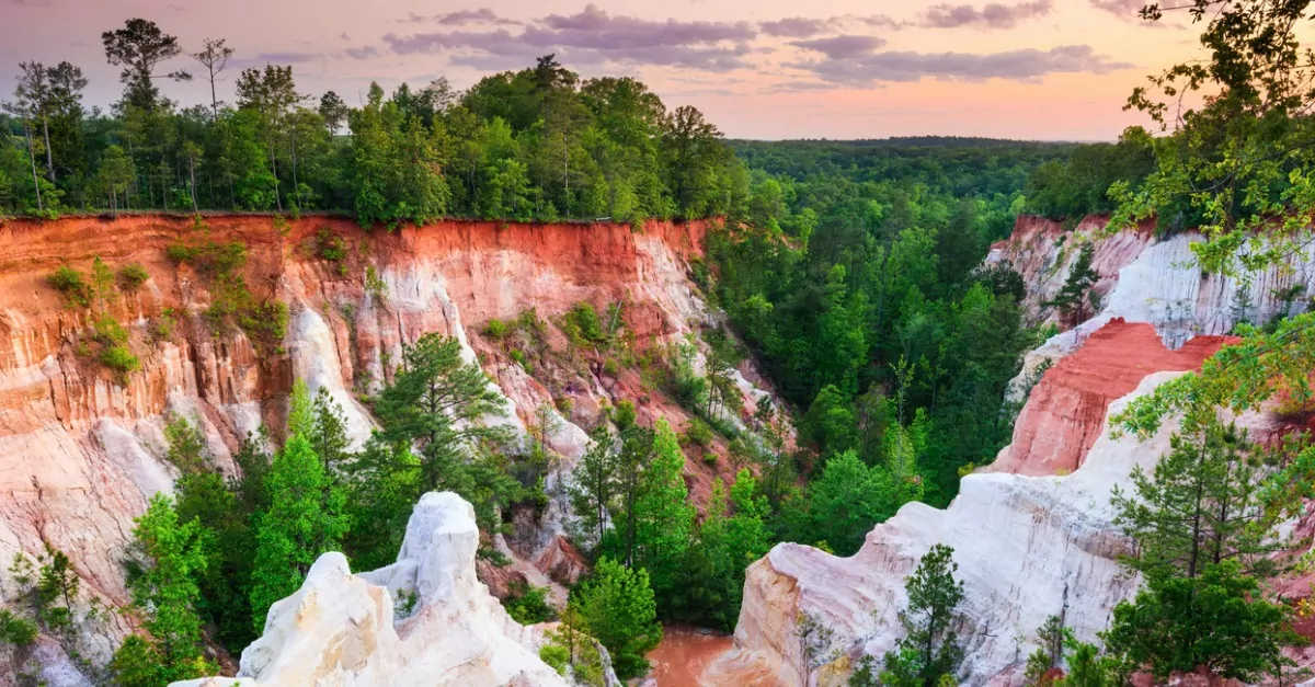 Landscape photo of the Providence Canyon in Lumpkin, GA
