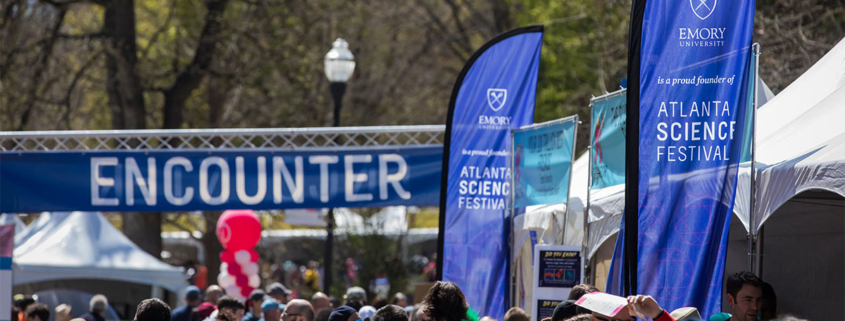 A glimpse of the Atlanta Science Festival with lots of people there to enjoy the festival.